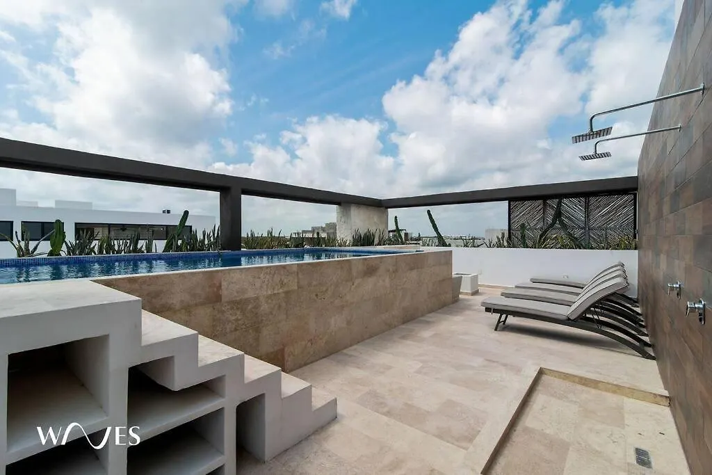 Great Located Apartment With Private Pool At Zama Towers Premium By Waves 툴룸 0*,  멕시코